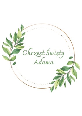 Wydruk waflowy Chrzest św. z dowolnym imieniem 