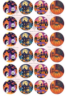 Wydruk jadalny waflowy Halloween