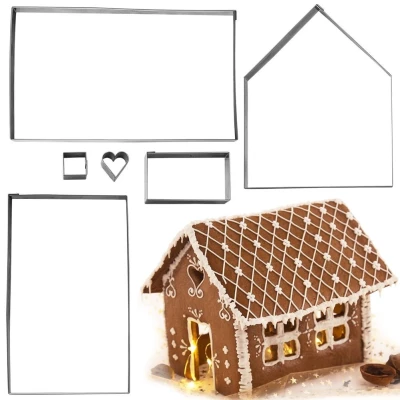 Wykrawacze stalowe domek z piernika 6 el. 