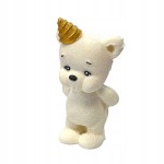 Figurka miś biały dmuchający świeczkę