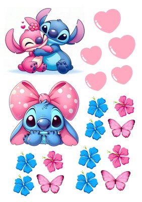 Wydruk jadalny skrobiowy Stich i Lilo