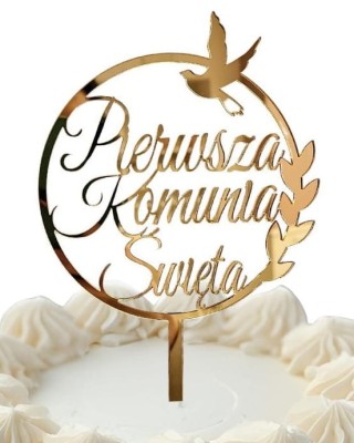 Topper na tort na komunię Pierwsza Komunia Święta