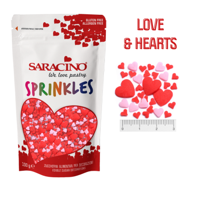 Posypka cukrowa Saracino 100g Love & Hearts 