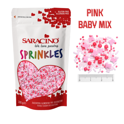 Posypka cukrowa Saracino 100g Pink Baby