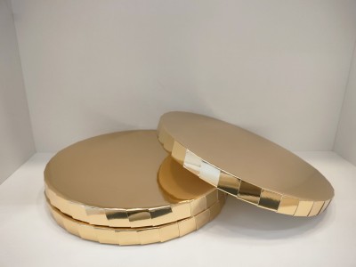 Podkład okrągły pod tort styrodur złoty