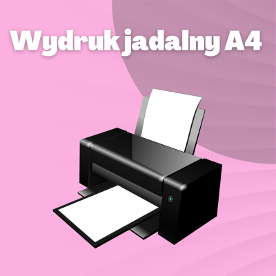 Wydruk jadalny w formacie A4 waflowy - własny projekt 